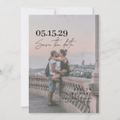 Einfache Vellum-Overlay Moderne Typografie 3 Foto Save The Date (Vorderseite)
