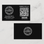 Einfache Verbindung mit dem Qr-Code-Logo für Socia Visitenkarte (Vorne/Hinten)