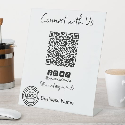 Einfache Verbindung mit QR Code Business Sockelschild (In Situ)