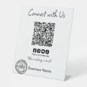 Einfache Verbindung mit QR Code Business Sockelschild (Vorderseite)