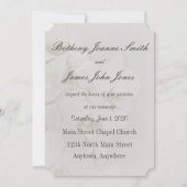 Einfache, verblasste Einladung zur Hochzeit (Vorderseite)