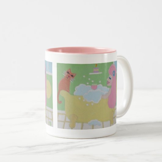 Einfache Vergnügen der Leben-Tasse Zweifarbige Tasse (VorderseiteRechts)