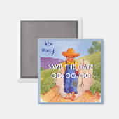 Einfache Vergnügen Save-the-Date Magnet (Vorderseite/Rückseite)