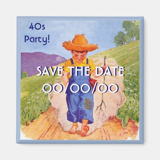 Einfache Vergnügen Save-the-Date Magnet (Vorne)