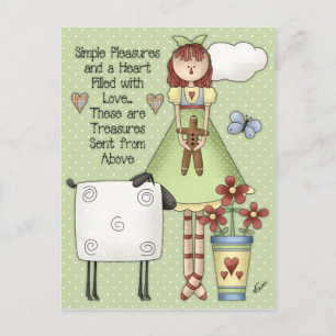 Einfache Vergnügungen Land Annie Doll Postkarte