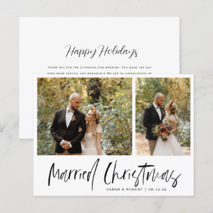 Einfache Verheiratete Weihnachtsfeier Postkarte