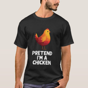 Einfache Verkleidung als Huhn Halloween Lustig T-Shirt
