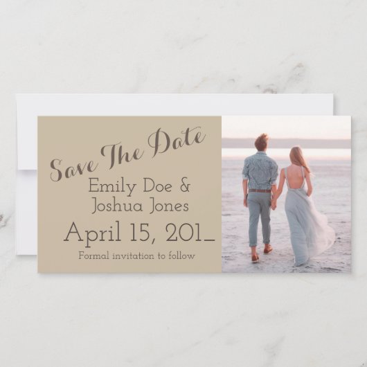 Einfache Verlobung Ankündigung Save the Date (Vorderseite)