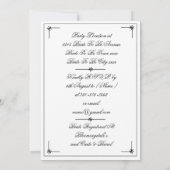 Einfache Verlobung Duschskriptnamen Classic Einladung (Rückseite)