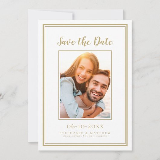 Einfache Verlobung für Hochzeiten Save The Date (Vorderseite)