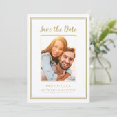 Einfache Verlobung für Hochzeiten Save The Date (Stehend Vorderseite)