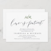 Einfache Verschiebung der Hochzeit von kalligraphi Einladung (Vorne/Hinten)