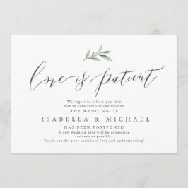 Einfache Verschiebung der Hochzeit von kalligraphi Einladung