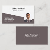 Einfache Versicherung für braune und weiße Fotovor Visitenkarte (Vorne/Hinten)