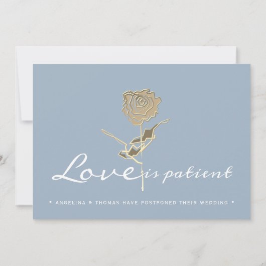 Einfache verspätete Hochzeiten ändern das Datum Save The Date (Vorderseite)