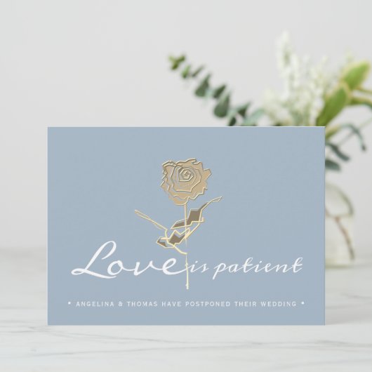 Einfache verspätete Hochzeiten ändern das Datum Save The Date (Stehend Vorderseite)