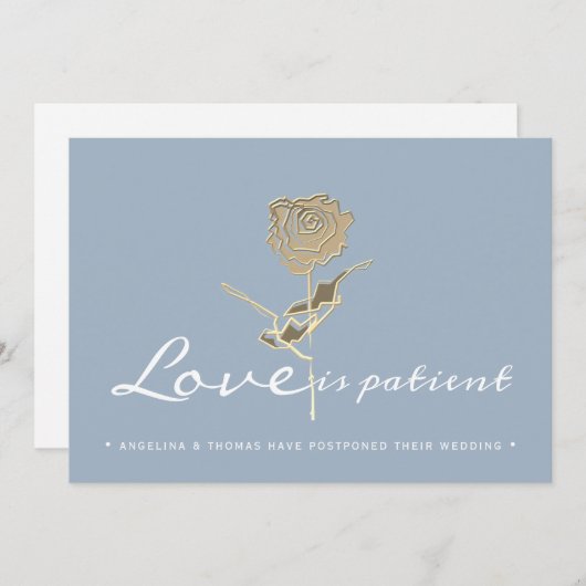 Einfache verspätete Hochzeiten ändern das Datum Save The Date (Vorne/Hinten)