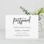 Einfache verspätete Hochzeitskarte Einladung (Stehend Vorderseite)