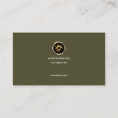 Einfache vertikale Bar-Linien Maschinenbauwesen Visitenkarte (Rückseite)