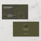 Einfache vertikale Bar-Linien Maschinenbauwesen Visitenkarte (Vorne/Hinten)