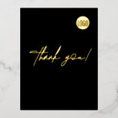 Einfache vertikale Darstellung des Logos für kunde Folie Einladungspostkarte (Vorderseite)