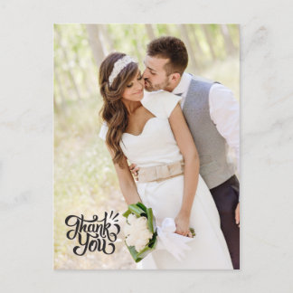 Einfache vertikale Hochzeit Vielen Dank Postcard E Postkarte