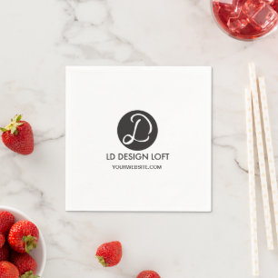 Einfache Verwendung Ihres Logos und Ihrer Website  Serviette