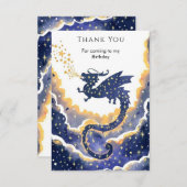 Einfache verzauberte Drache zum Geburtstag Dankeskarte (Vorne/Hinten)