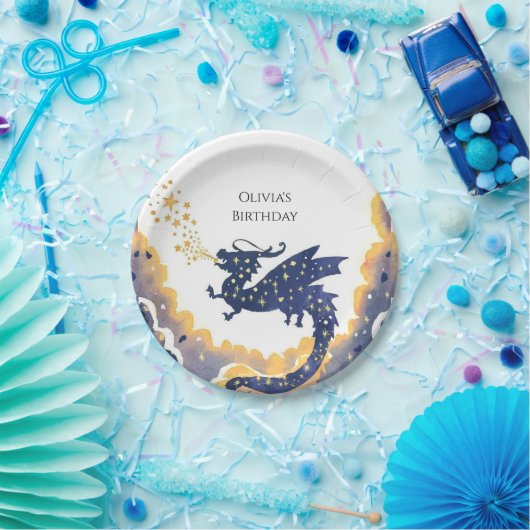Einfache verzauberte Drache zum Geburtstag Pappteller (Party)