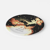 Einfache verzauberte Drache zum Geburtstag Pappteller (Schrägansicht)