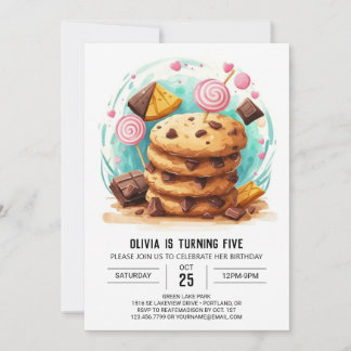 Einfache verzauberte Girly Cookies zum Geburtstag Einladung