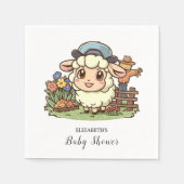 Einfache verzauberte Sheep Baby-Dusche Serviette (Vorderseite)