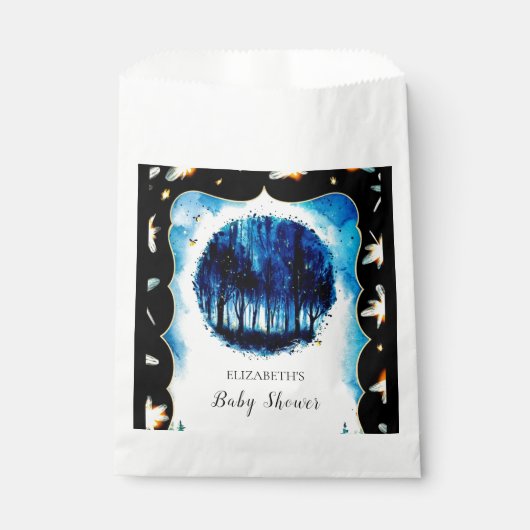 Einfache, verzauberte Woodland Baby-Dusche Geschenktütchen (Vorderseite)