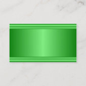 Einfache vibrierende grüne visitenkarte (Rückseite)