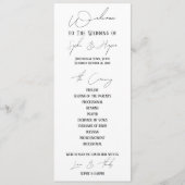 Einfache, vielseitige, elegante Slim Script Weddin Programm (Vorderseite)