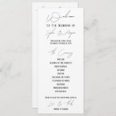 Einfache, vielseitige, elegante Slim Script Weddin Programm (Vorne/Hinten)