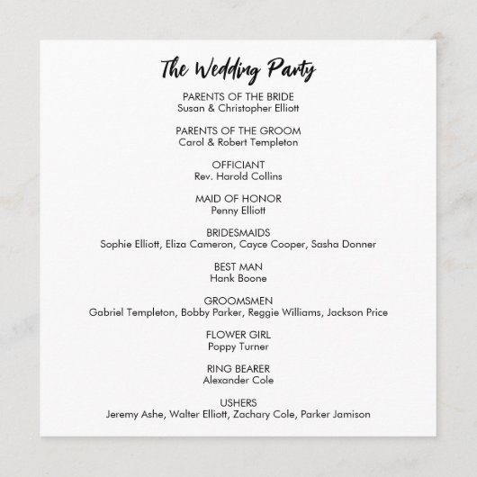 Einfache Vielseitigkeit Moderne Lässig Schwarz & W Programm (Rückseite)