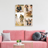 Einfache Vier-FotoCollage Leinwanddruck (Insitu (Wohnzimmer))