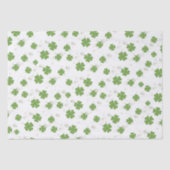 Einfache Vierblättriges Kleeblatt Grüne Farbe Nied Seidenpapier (Vorderseite)