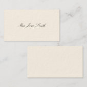 Einfache Viktorianische Calling Cards Telefonnummerkarte (Vorne/Hinten)