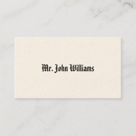 Einfache Viktorianische Calling Cards Telefonnummerkarte