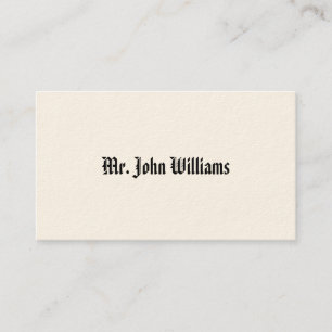 Einfache Viktorianische Calling Cards Telefonnummerkarte