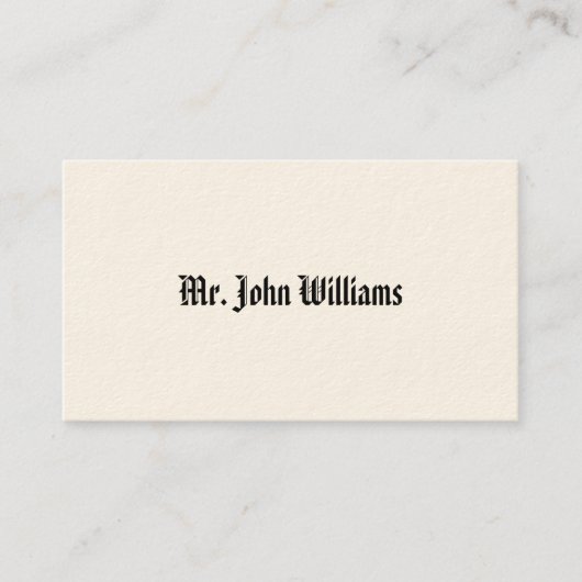 Einfache Viktorianische Calling Cards Telefonnummerkarte (Vorderseite)