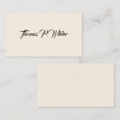 Einfache Viktorianische Calling Cards Telefonnummerkarte (Vorne/Hinten)