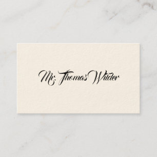 Einfache Viktorianische Calling Cards Telefonnummerkarte