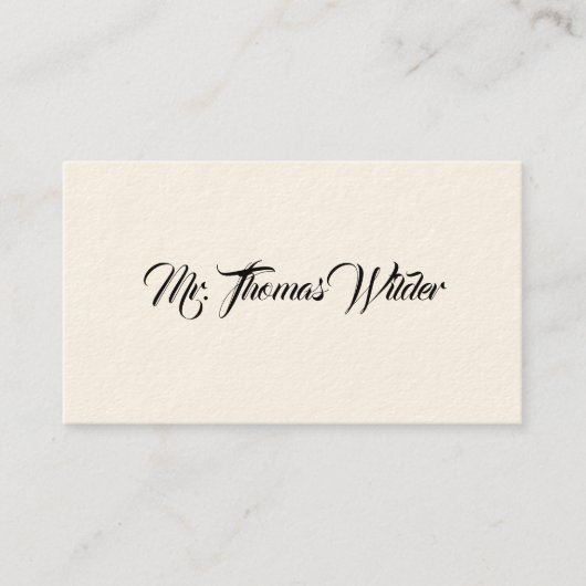 Einfache Viktorianische Calling Cards Telefonnummerkarte (Vorderseite)