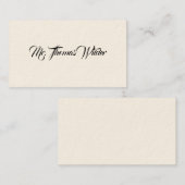 Einfache Viktorianische Calling Cards Telefonnummerkarte (Vorne/Hinten)