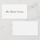 Einfache Viktorianische Calling Cards Telefonnummerkarte (Vorne/Hinten)