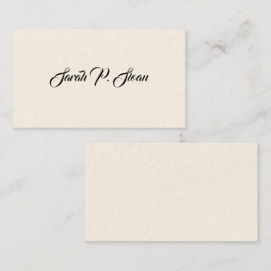 Einfache Viktorianische Calling Cards Telefonnummerkarte (Vorne/Hinten)