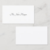 Einfache Viktorianische Calling Cards Telefonnummerkarte (Vorne/Hinten)